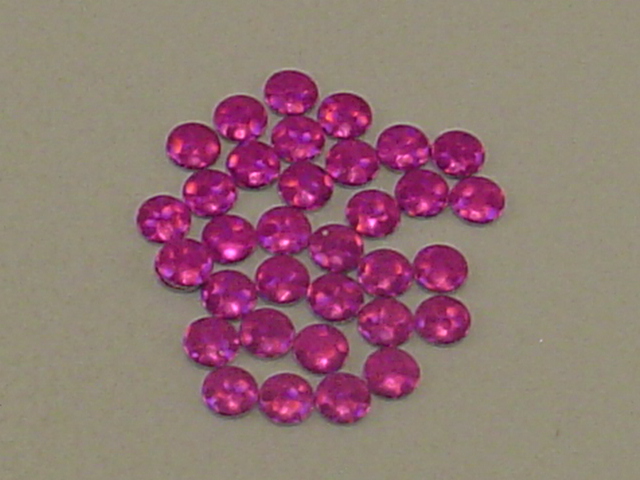 1 Gross 4mm ROUND HOLO FUCHSIA NAILHEAD HOTFIX